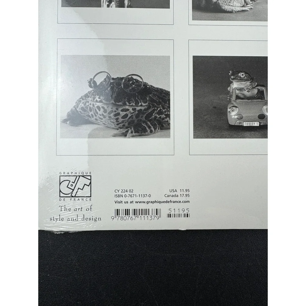 Fabulous Frogs 2002 Wall Calendar David McEnery‎ Graphique de France Vintage New